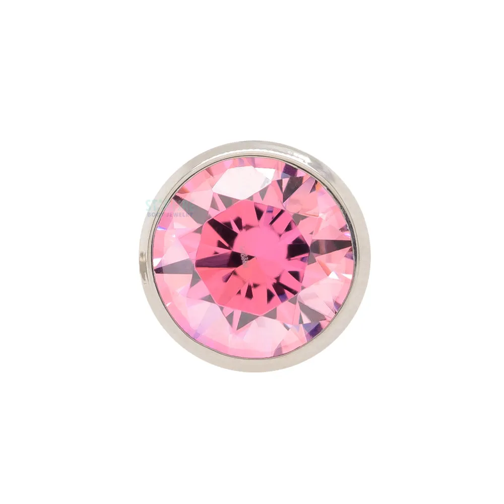 2.5mm Low Profile Gem Ball Threaded Jewelry End