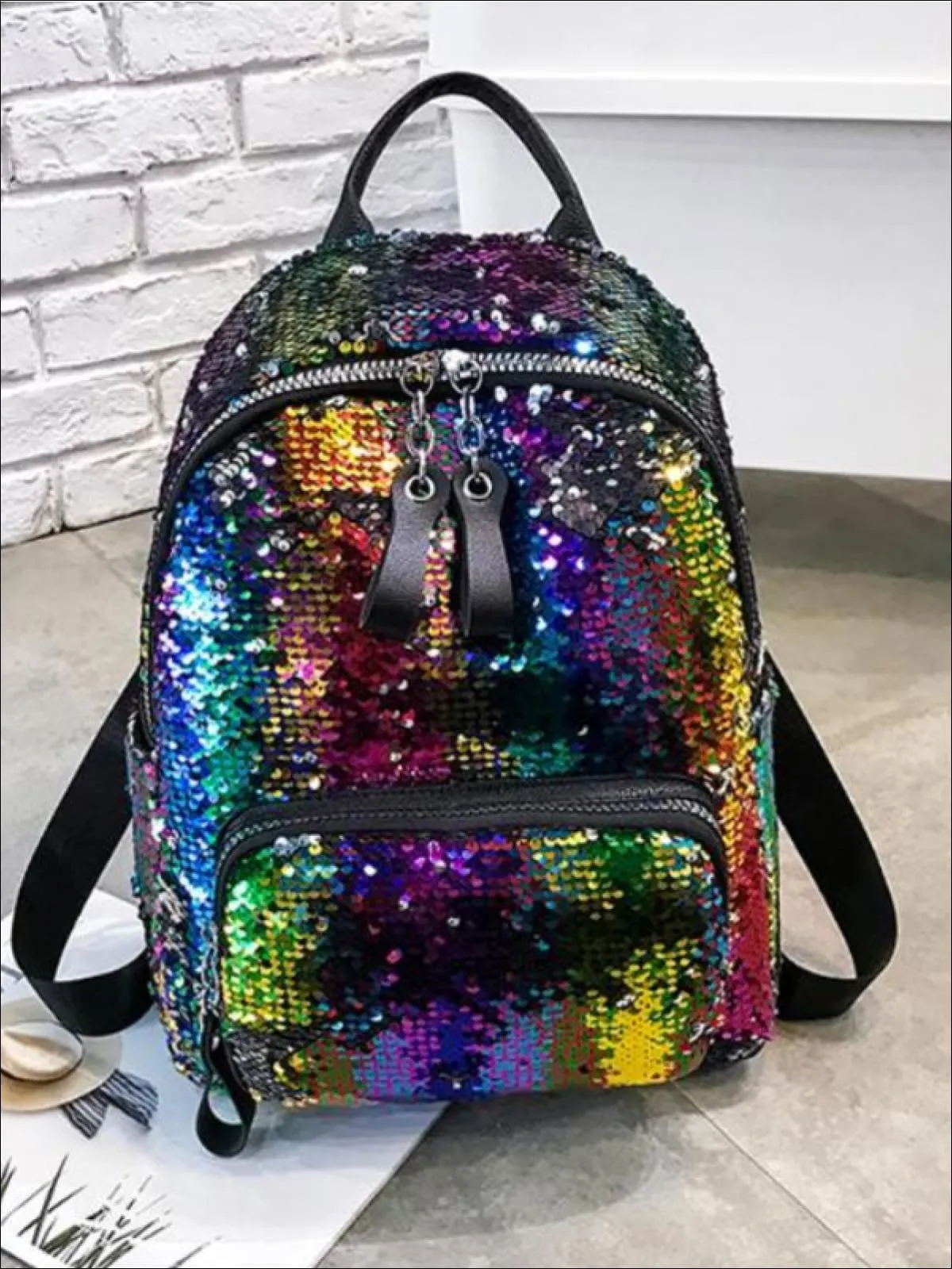 5 Sparkly Sequin Backpack with Multiple Colors