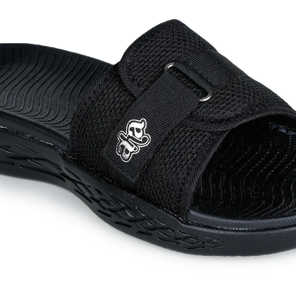 A-HA By Liberty Black Slides For Men IMPACT-10