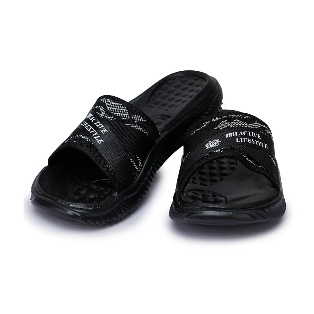 A-HA By Liberty Black Slides For Men STAMINA-11