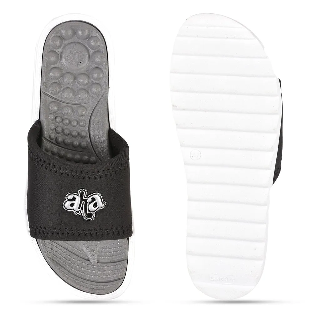 A-HA By Liberty Black Slides For Women WAGAS-10