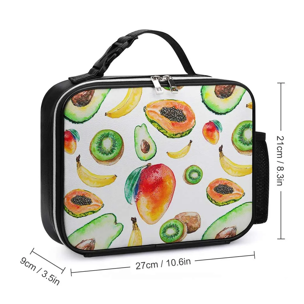 Abnehmbare Leder Lunchtasche Lunch Bag Kühltasche mit Tragegriff 21×27×9cm mit Foto / Text selbst gestalten und bedrucken