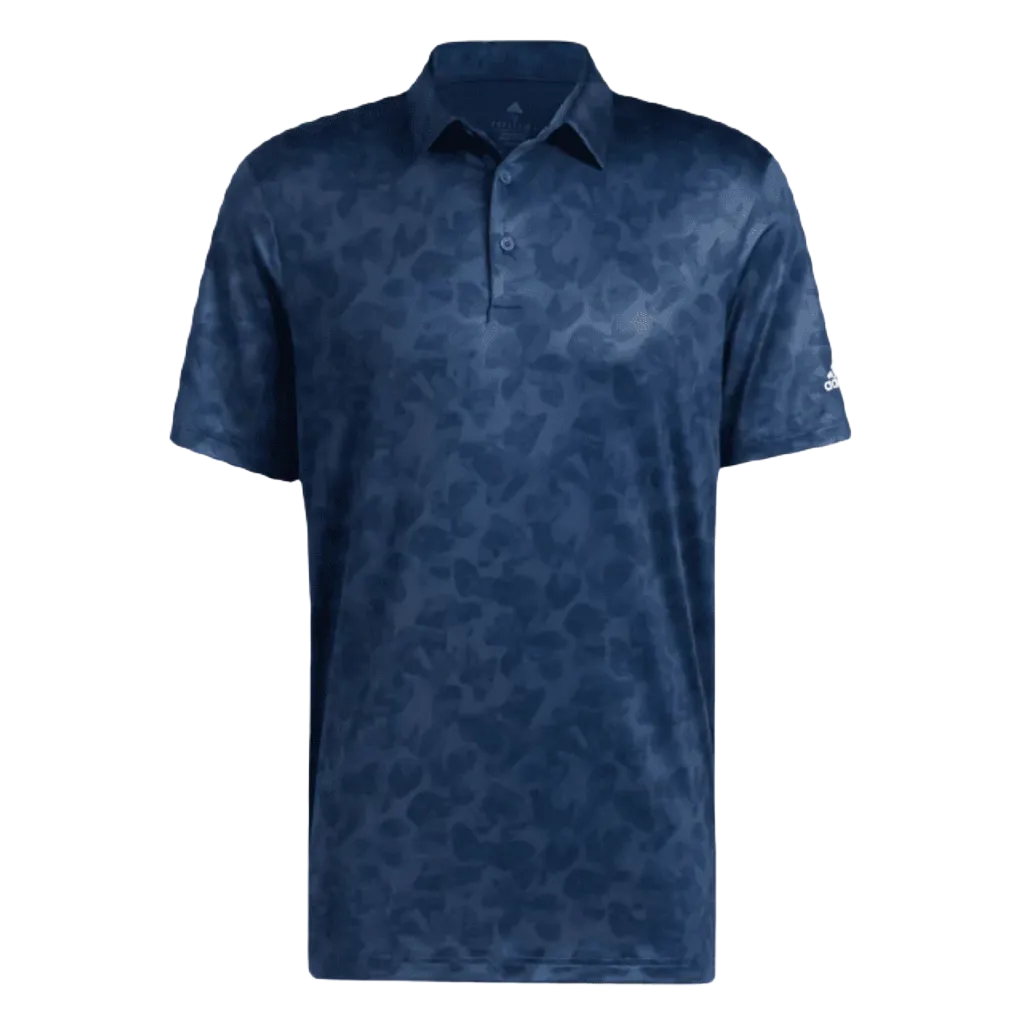 Adidas Navy Prisma-Print Polo Shirt