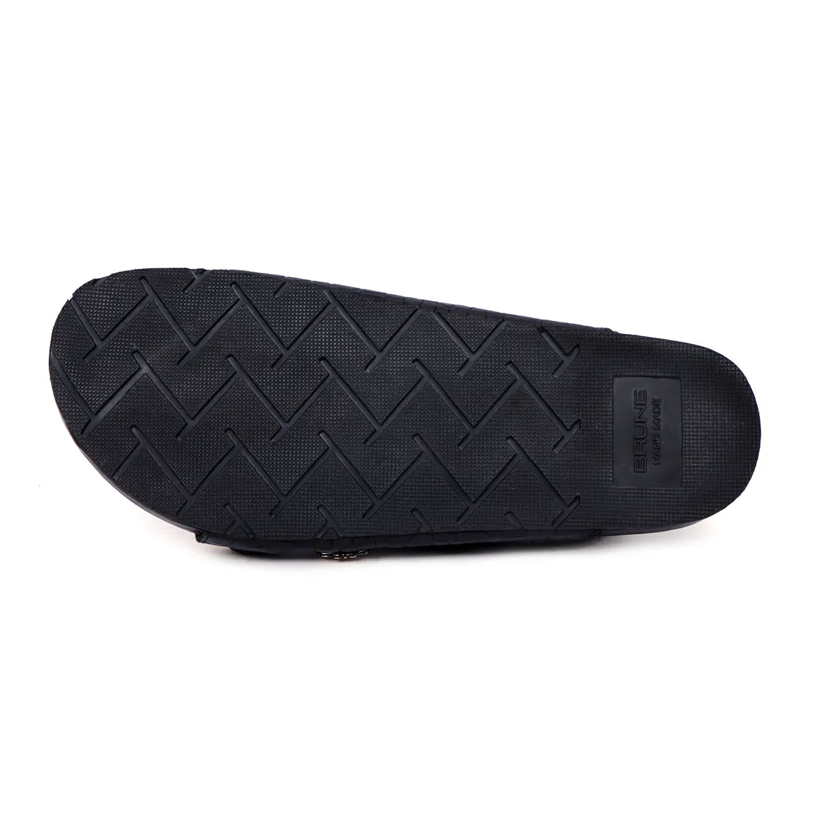 Adjustable Buckle Slide-in Slippers in Black Croco Textured Leather