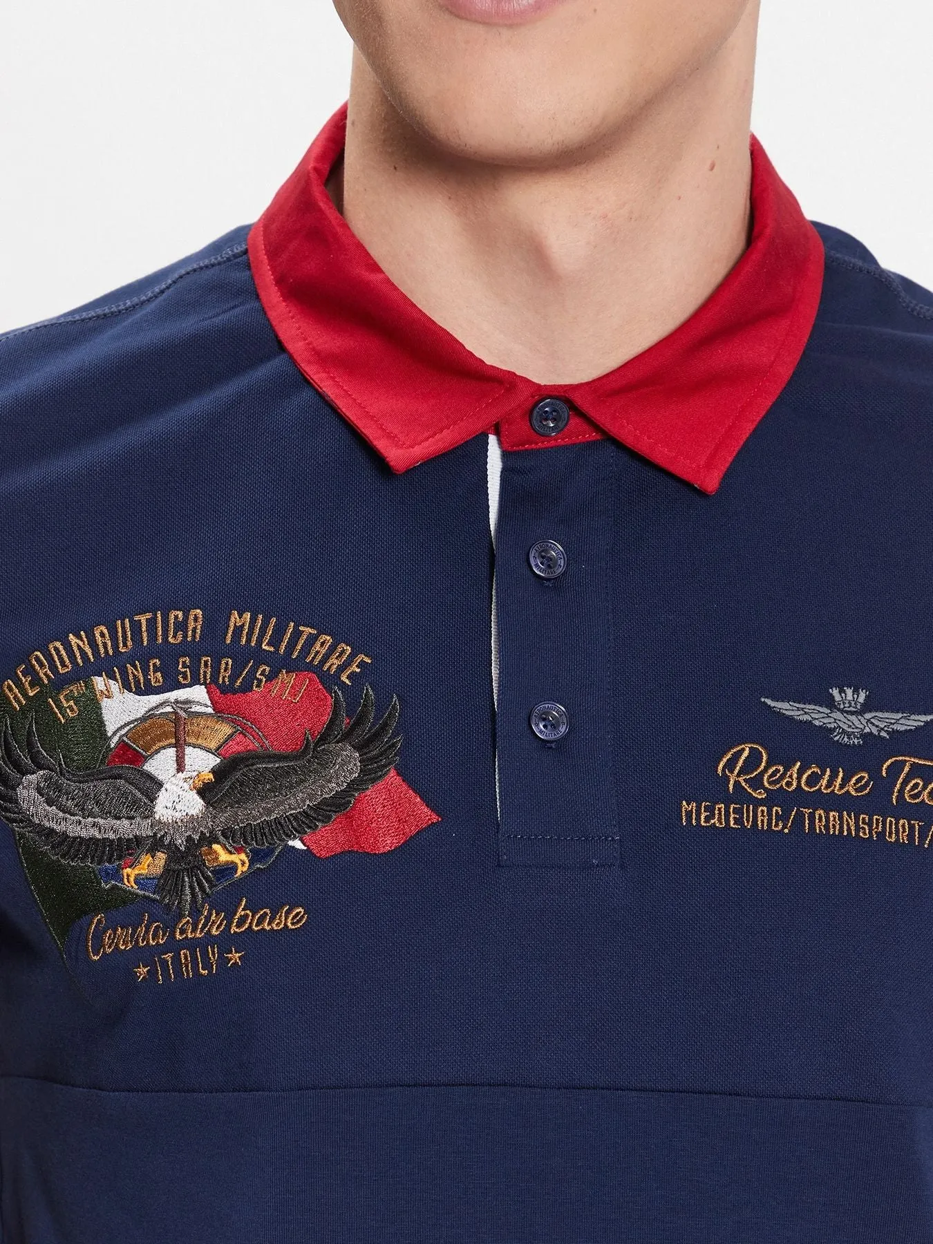 Aeronautica Militare Embroidered Polo 15th Wing 231PO1693J595