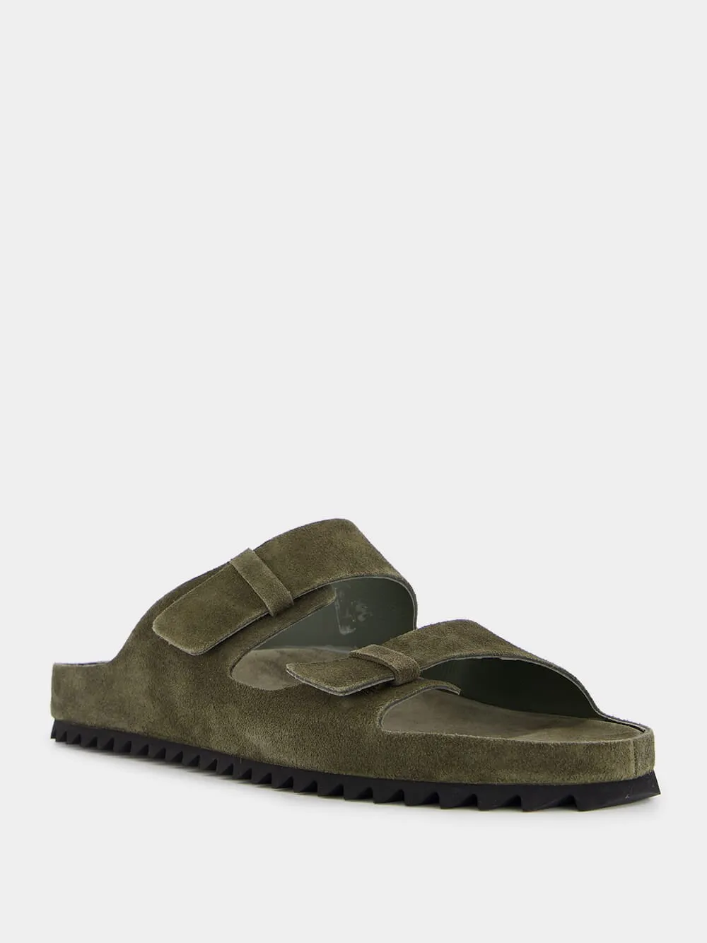 Agorà Green Suede Slides