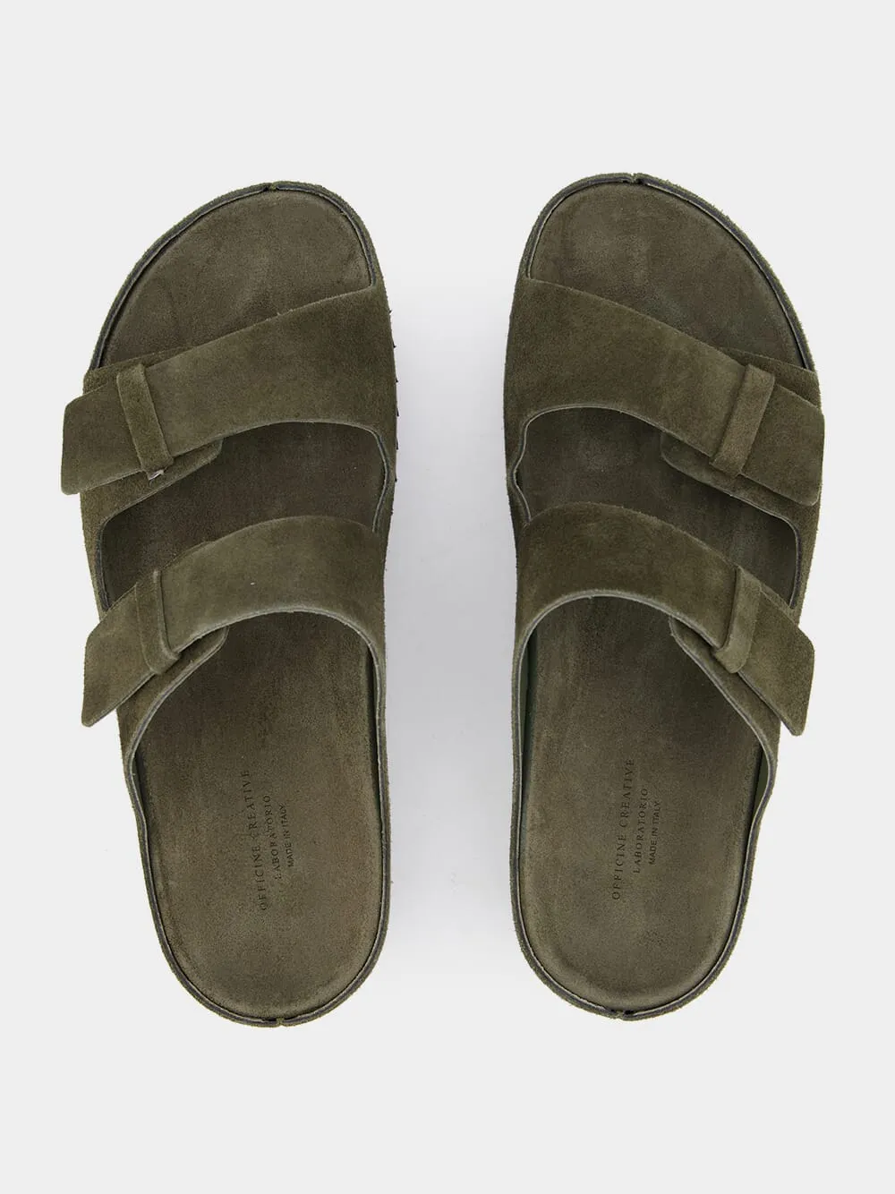 Agorà Green Suede Slides