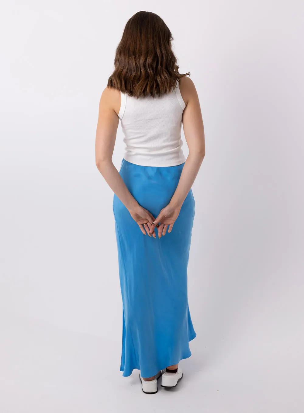 Allira Blue Cupro Skirt