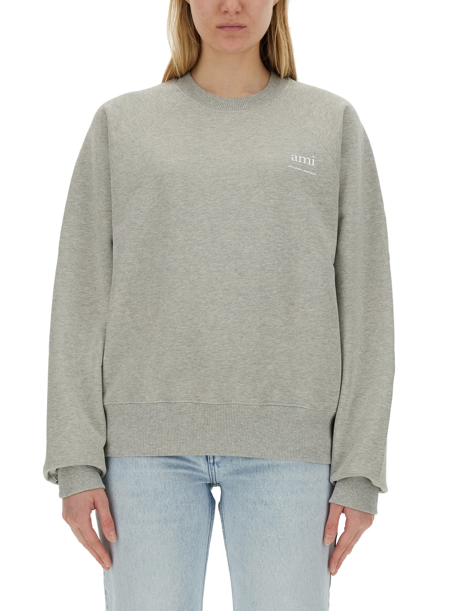 Ami Paris Logo Cotton Sweatshirt