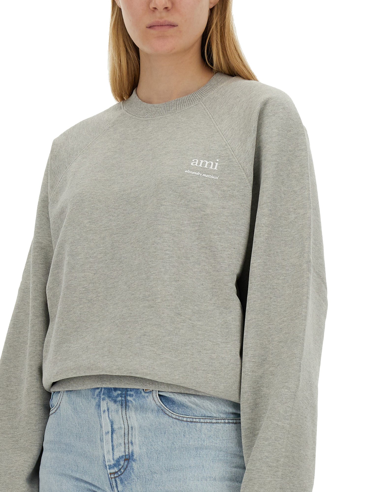 Ami Paris Logo Cotton Sweatshirt