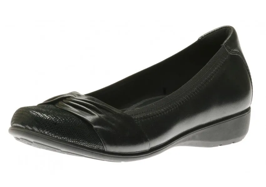  Andrea Fancy Flat in Black CLOSEOUTS  