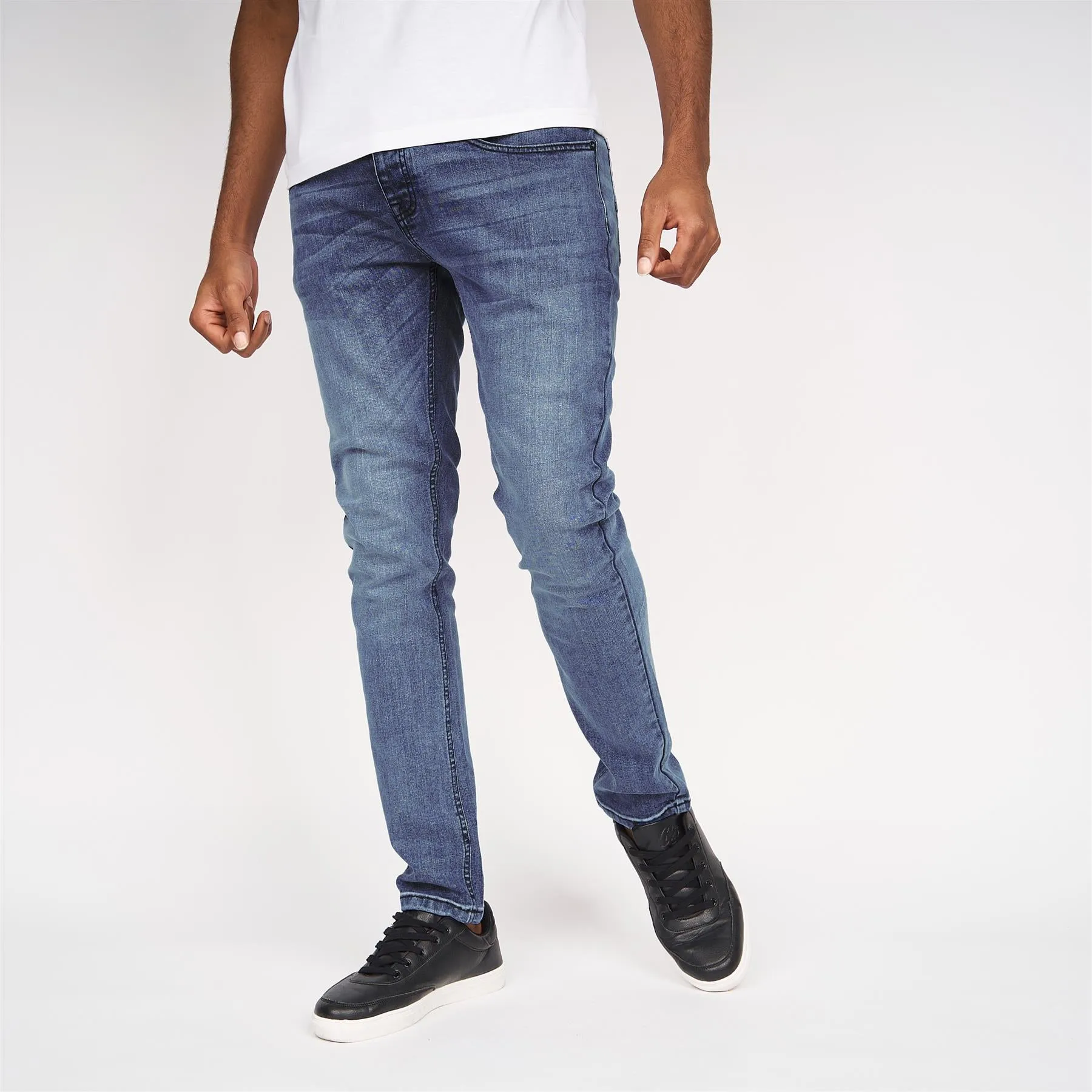 Ape Embossed Jeans  Mid Wash