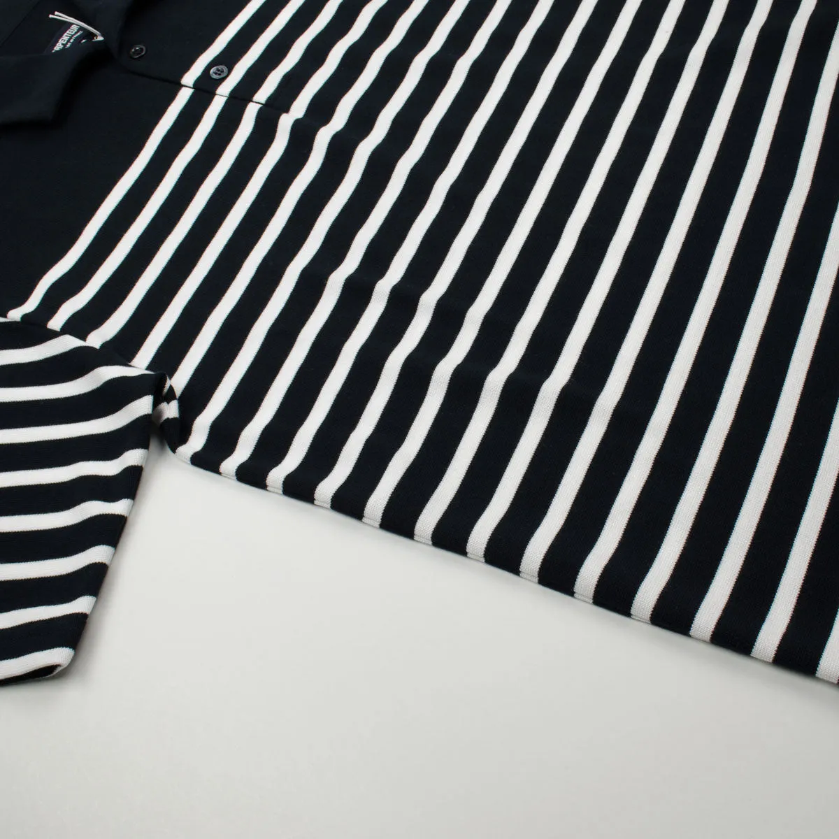 Arpenteur Polo Rachel Cotton Mesh Navy White Stripes