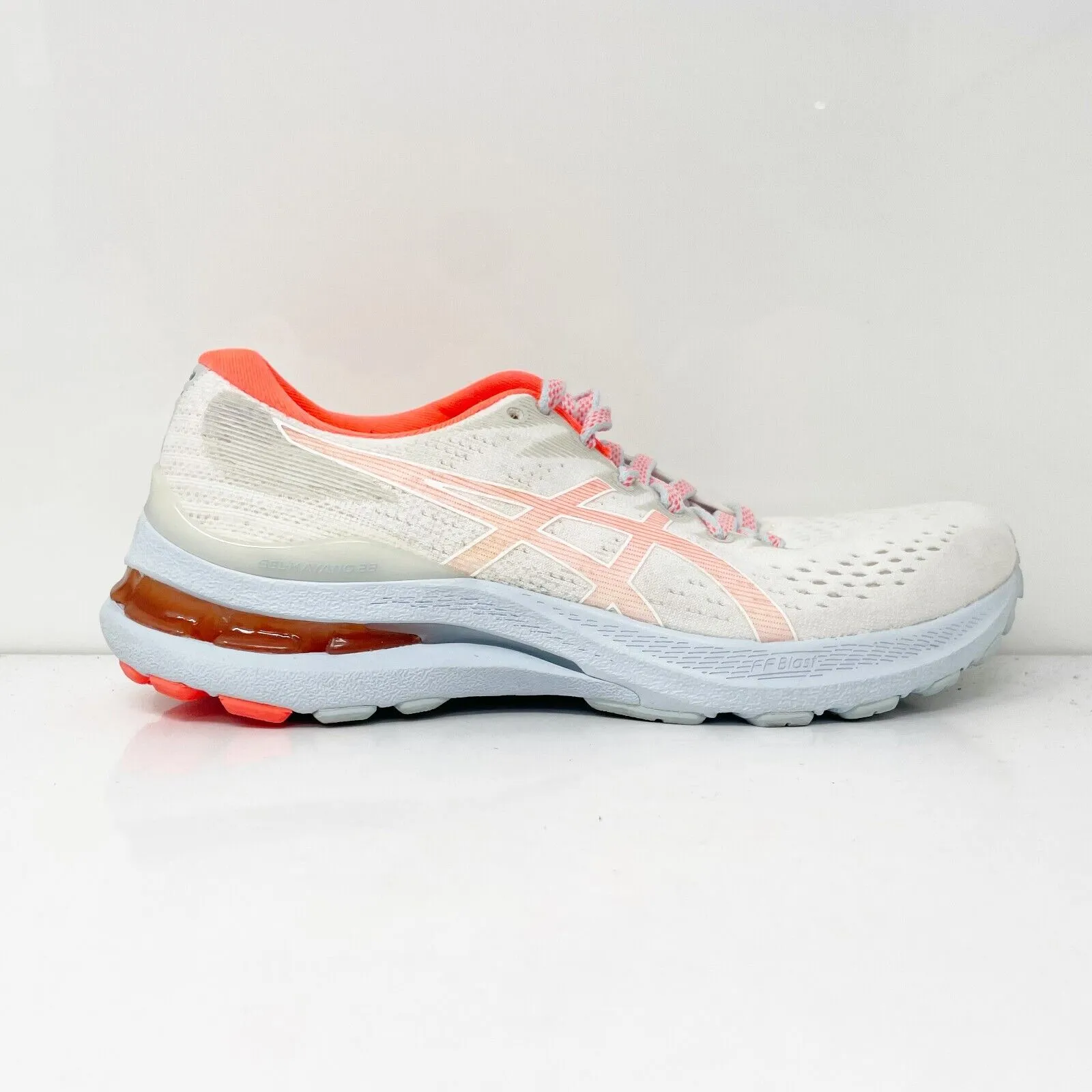 Asics Womens Gel Kayano 28 1012B257 White Running Shoes Sneakers Size 6