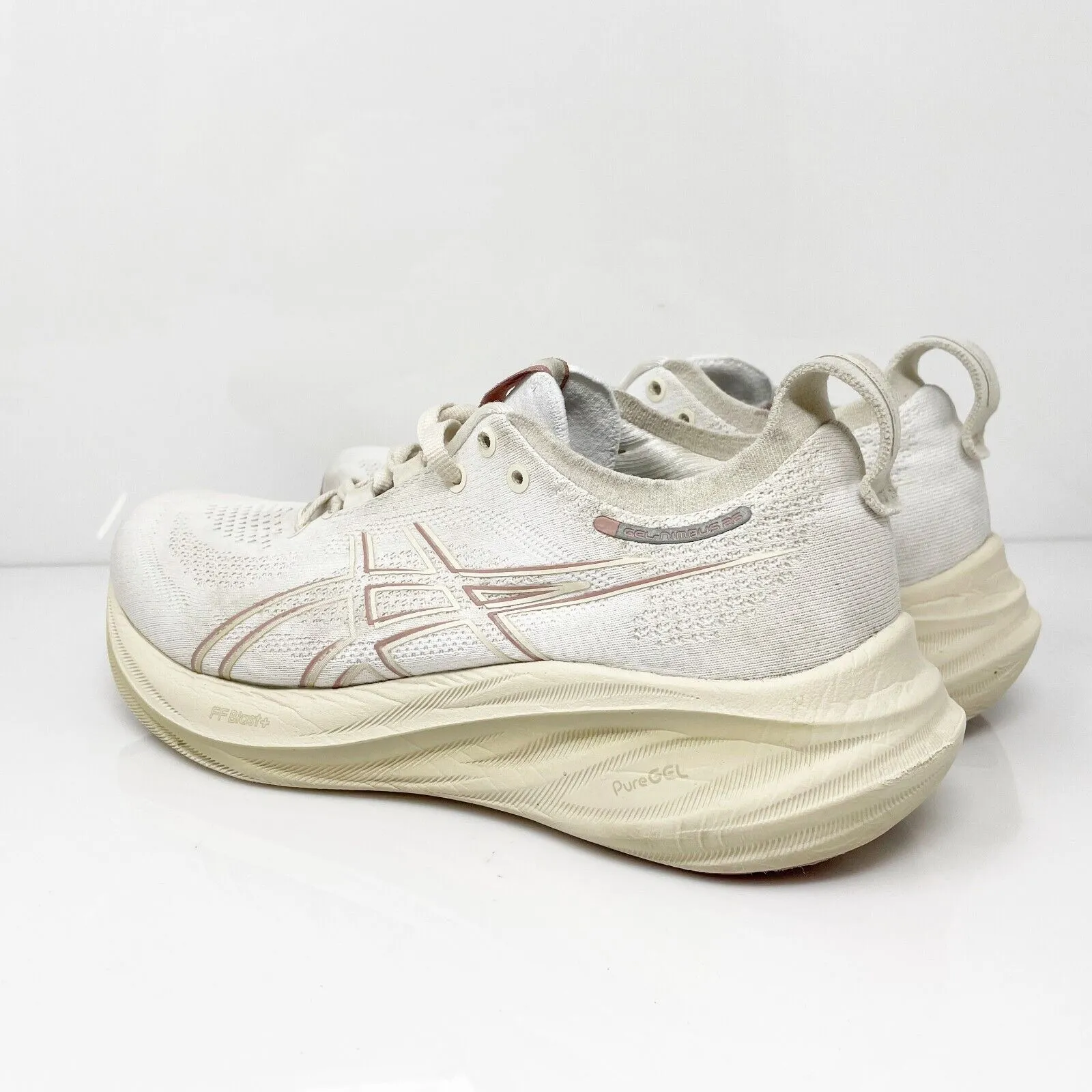 Asics Womens Gel Nimbus 26 1012B693 White Running Shoes Sneakers Size 8