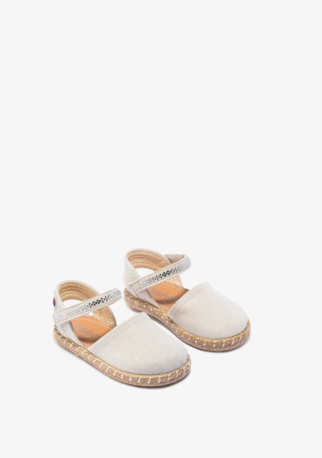 Baby's Beige Adherent Strip Espadrilles