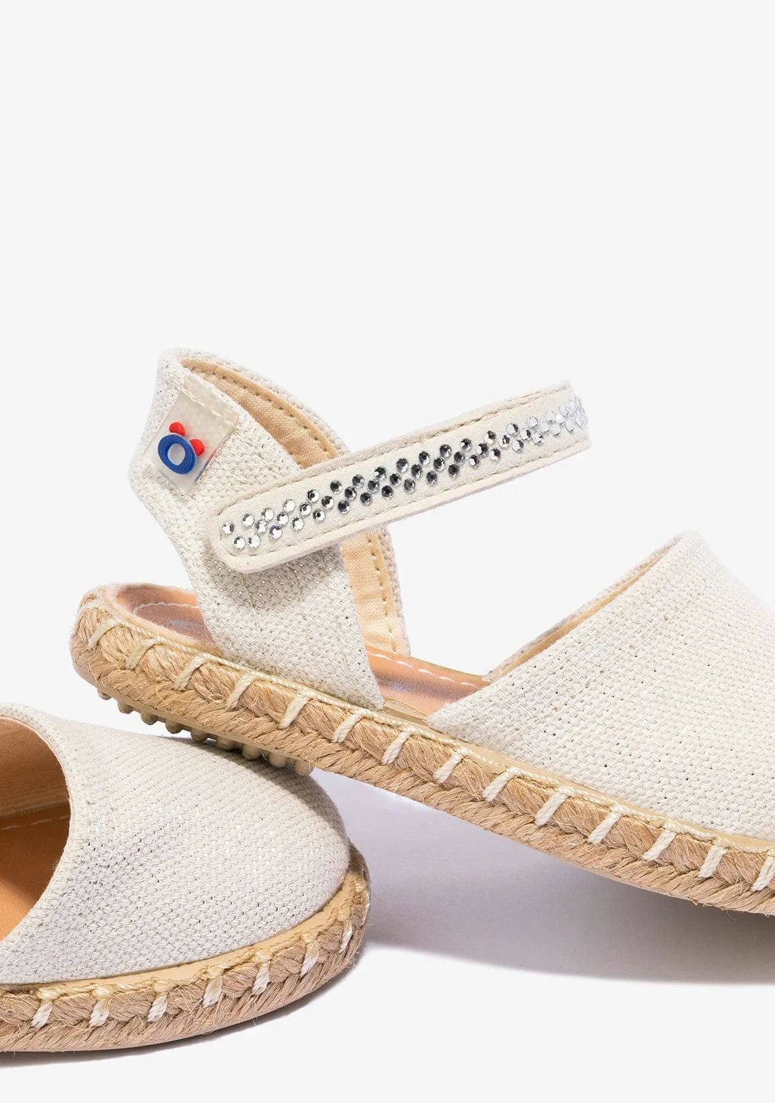 Baby's Beige Adherent Strip Espadrilles