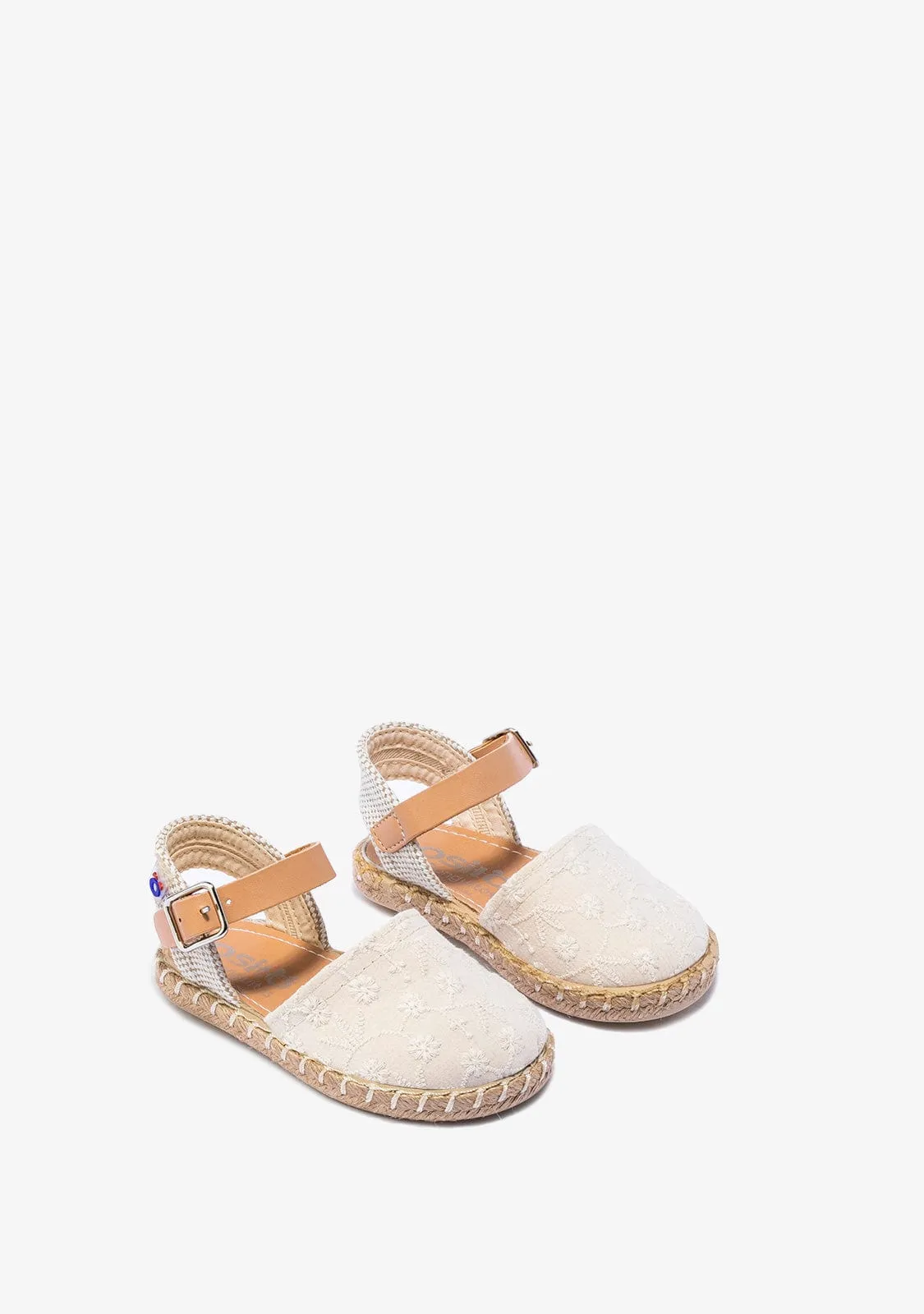 Baby's Beige Embroidery Espadrilles