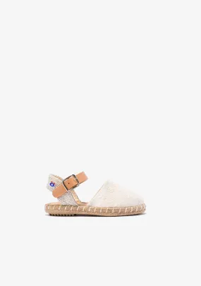 Baby's Beige Embroidery Espadrilles