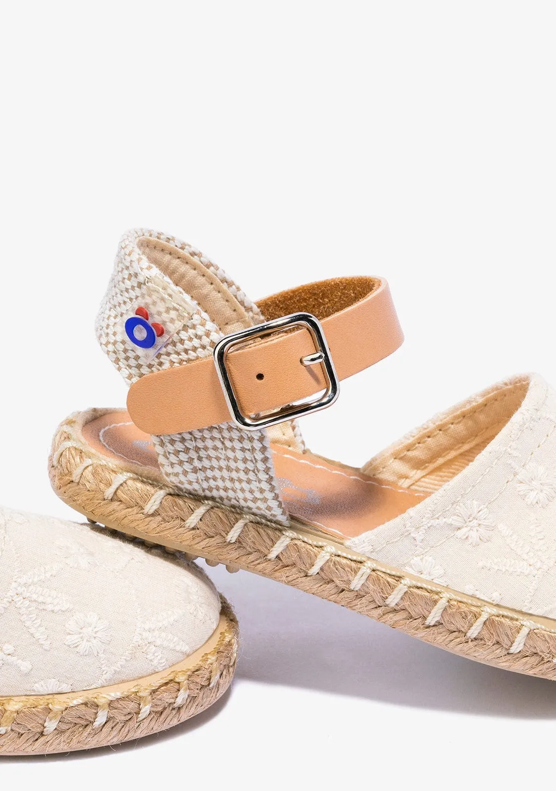 Baby's Beige Embroidery Espadrilles