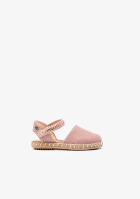 Baby's Pink Adherent Strip Espadrilles