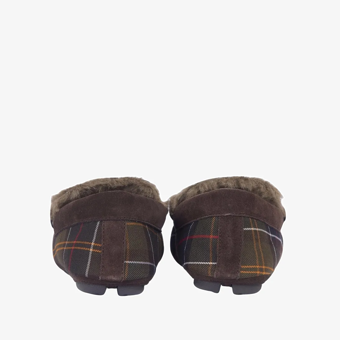 Barbour Monty Suede Fur Slippers MSL0001 Classic Tartan