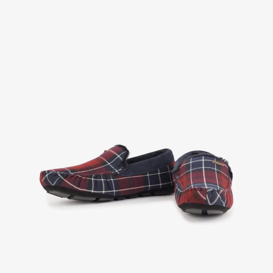 Barbour Monty Suede Fur Slippers MSL0001 Cordovan