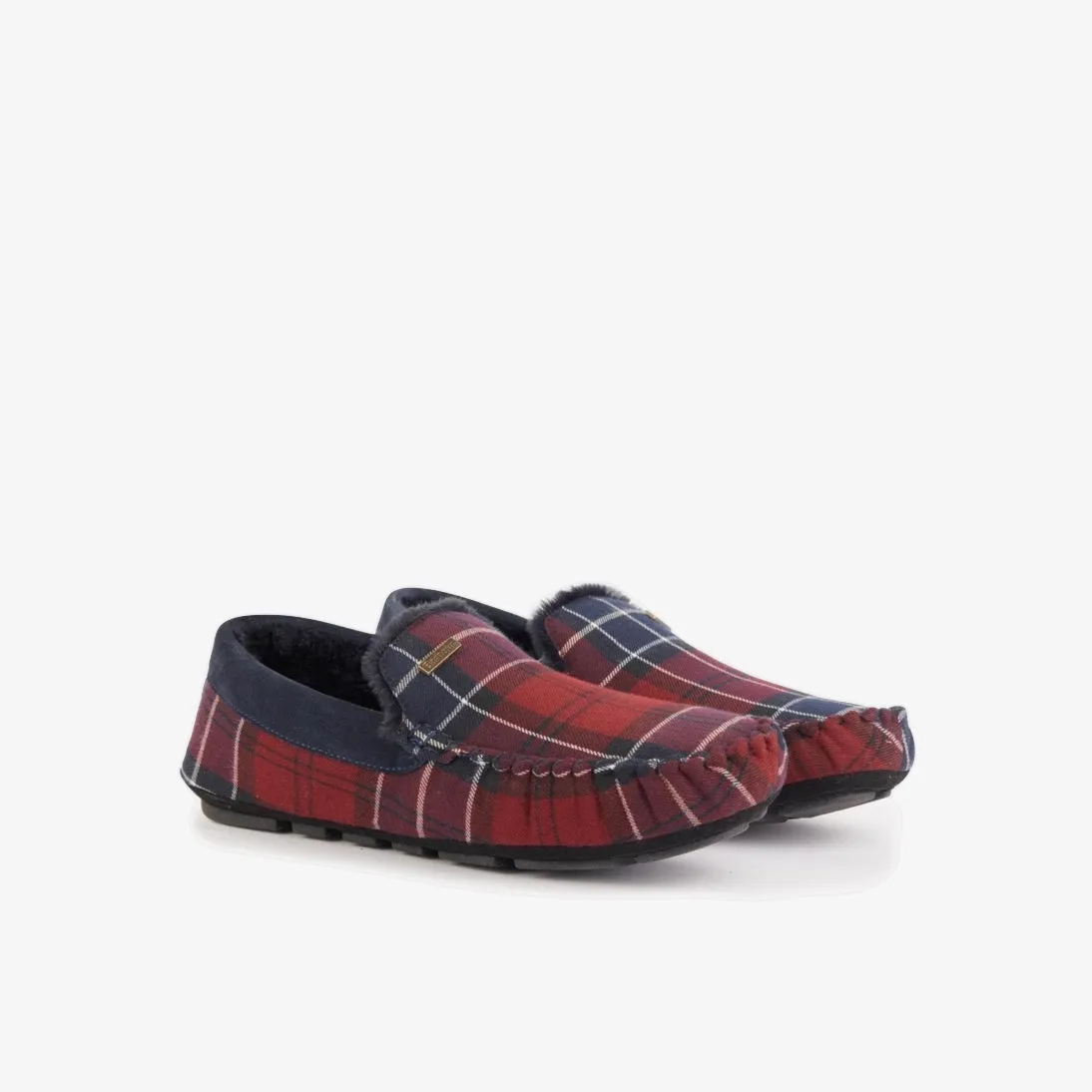 Barbour Monty Suede Fur Slippers MSL0001 Cordovan