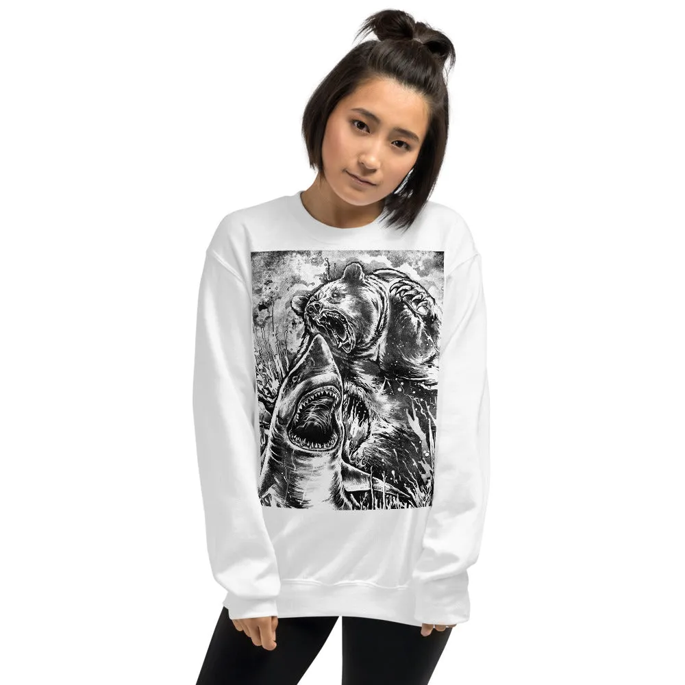 Bear vs Shark Graphic Sweatshirt