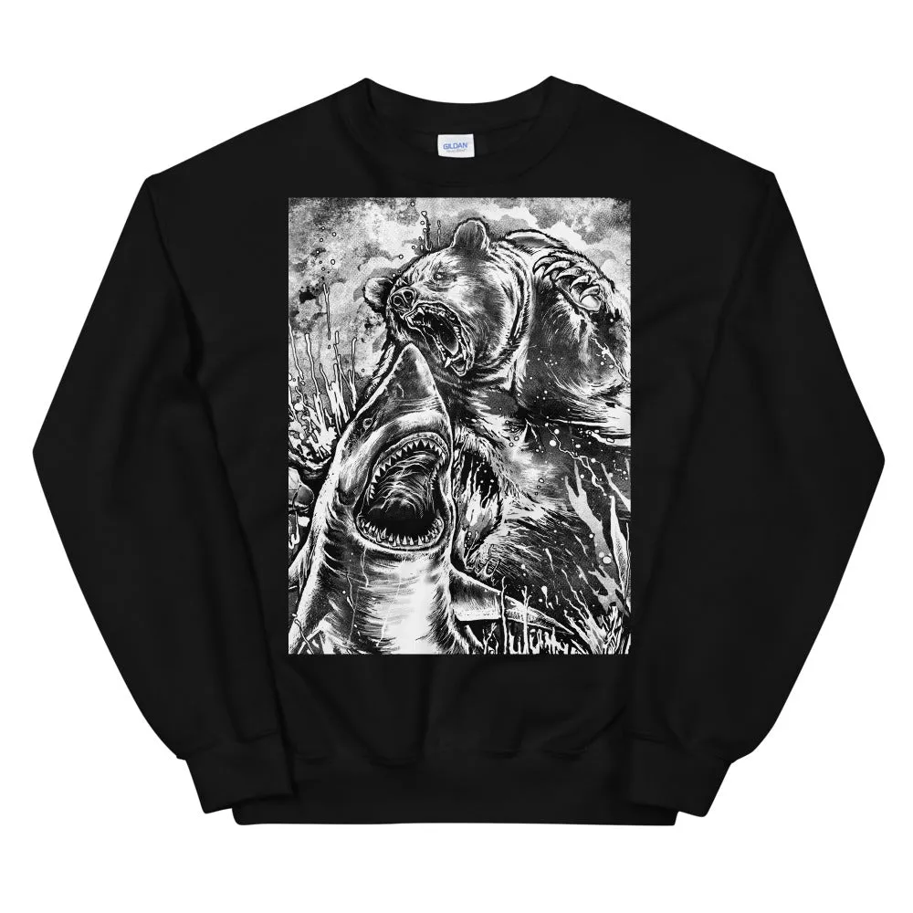 Bear vs Shark Graphic Sweatshirt