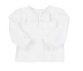 Beatrice Bow Blouse & Onesie - White Worth Avenue Collection