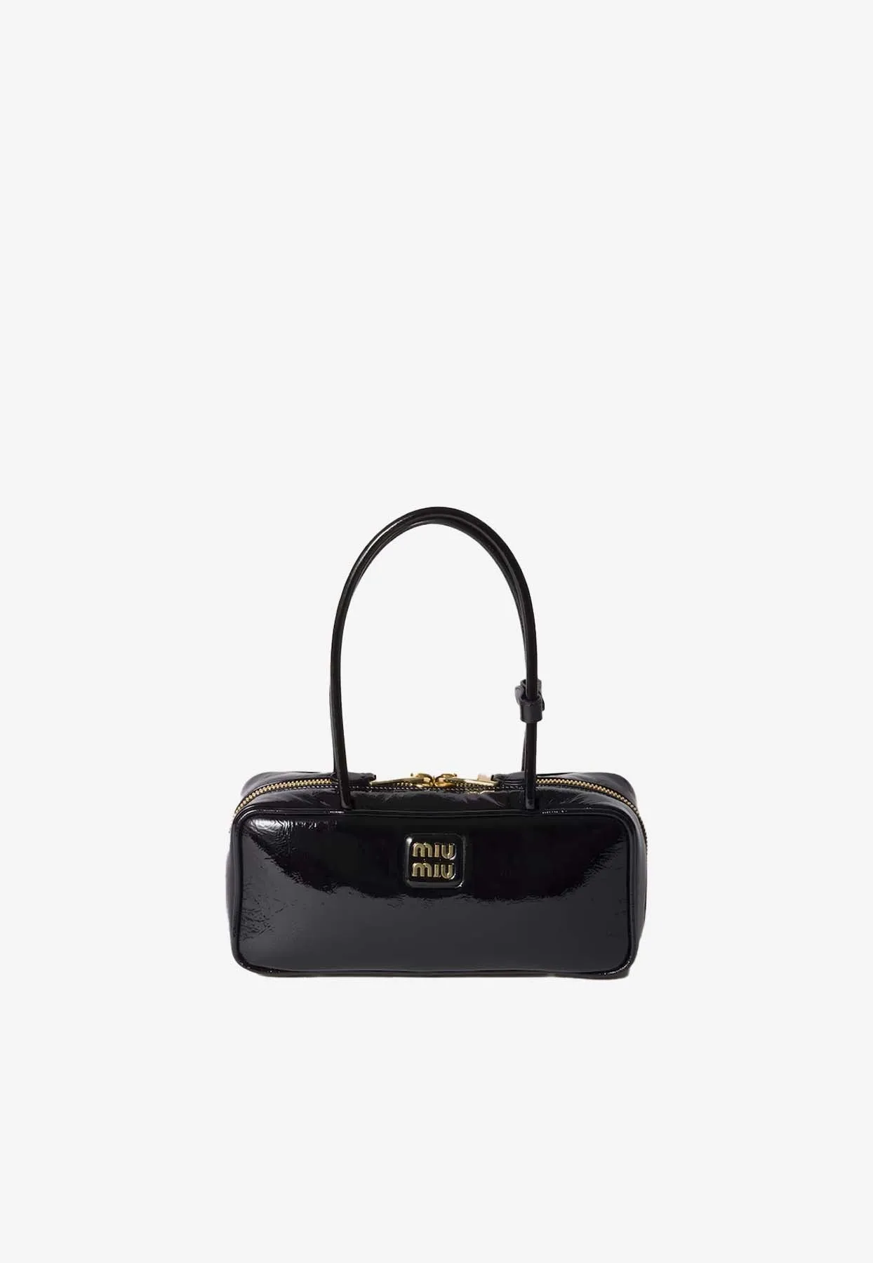 Beau Naplak Patent Leather Shoulder Bag