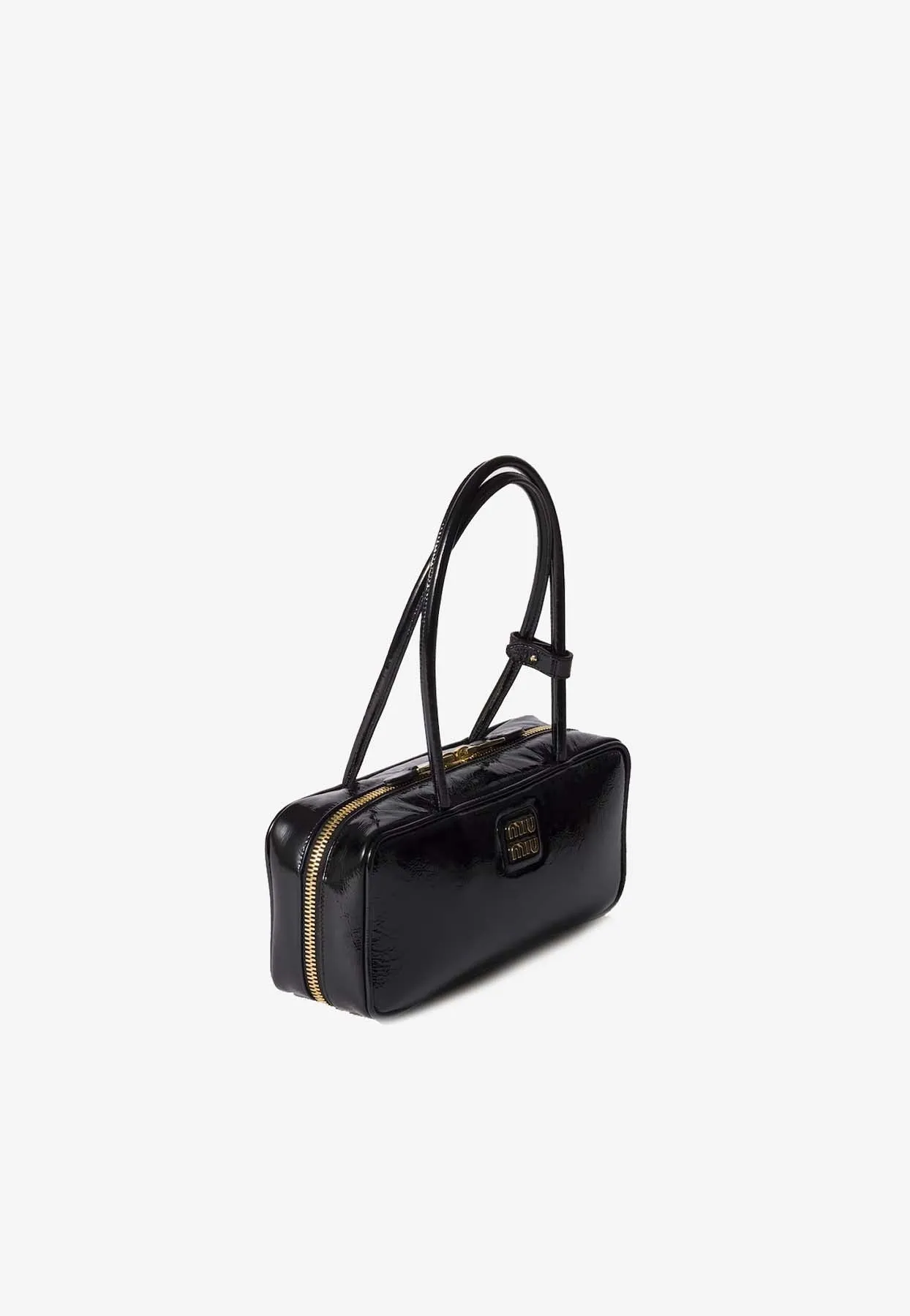 Beau Naplak Patent Leather Shoulder Bag