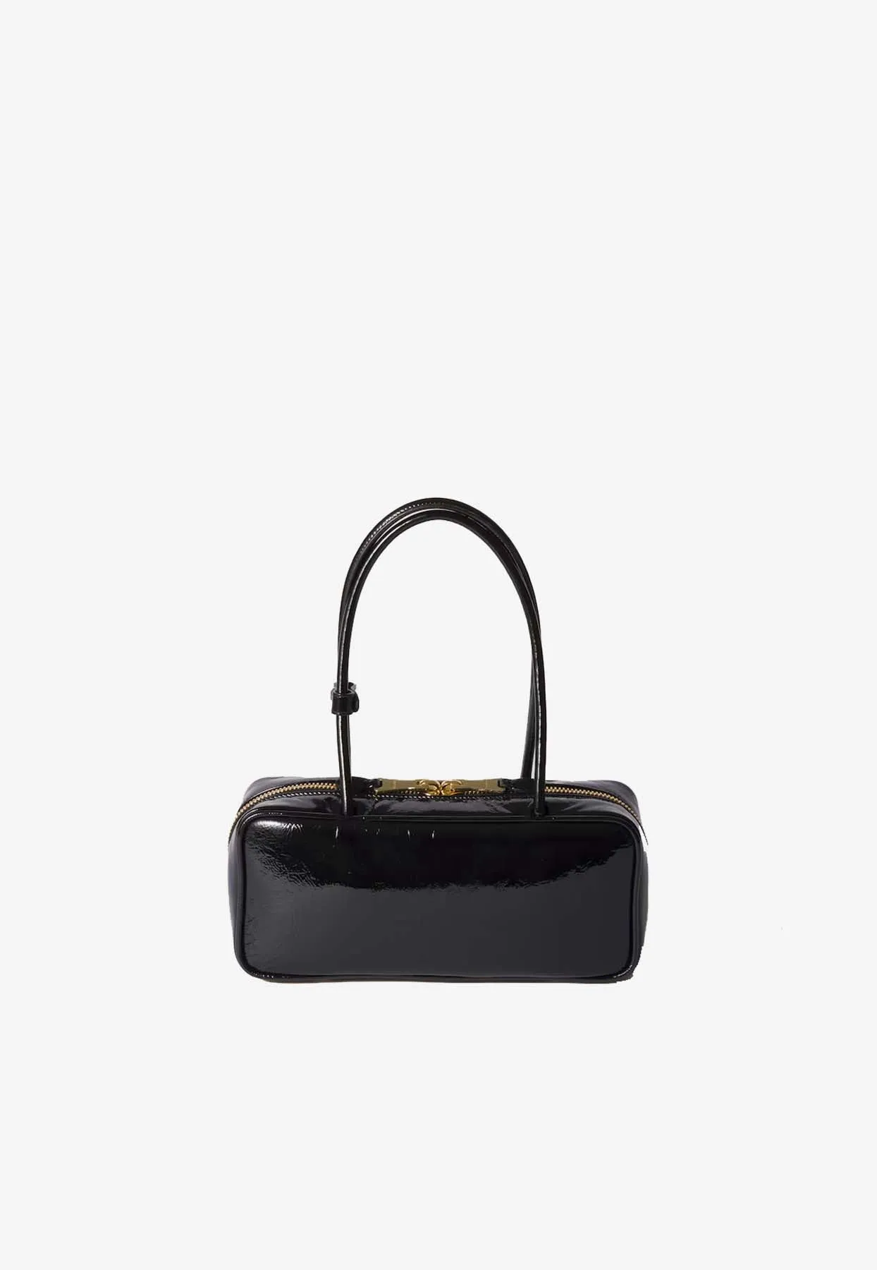 Beau Naplak Patent Leather Shoulder Bag