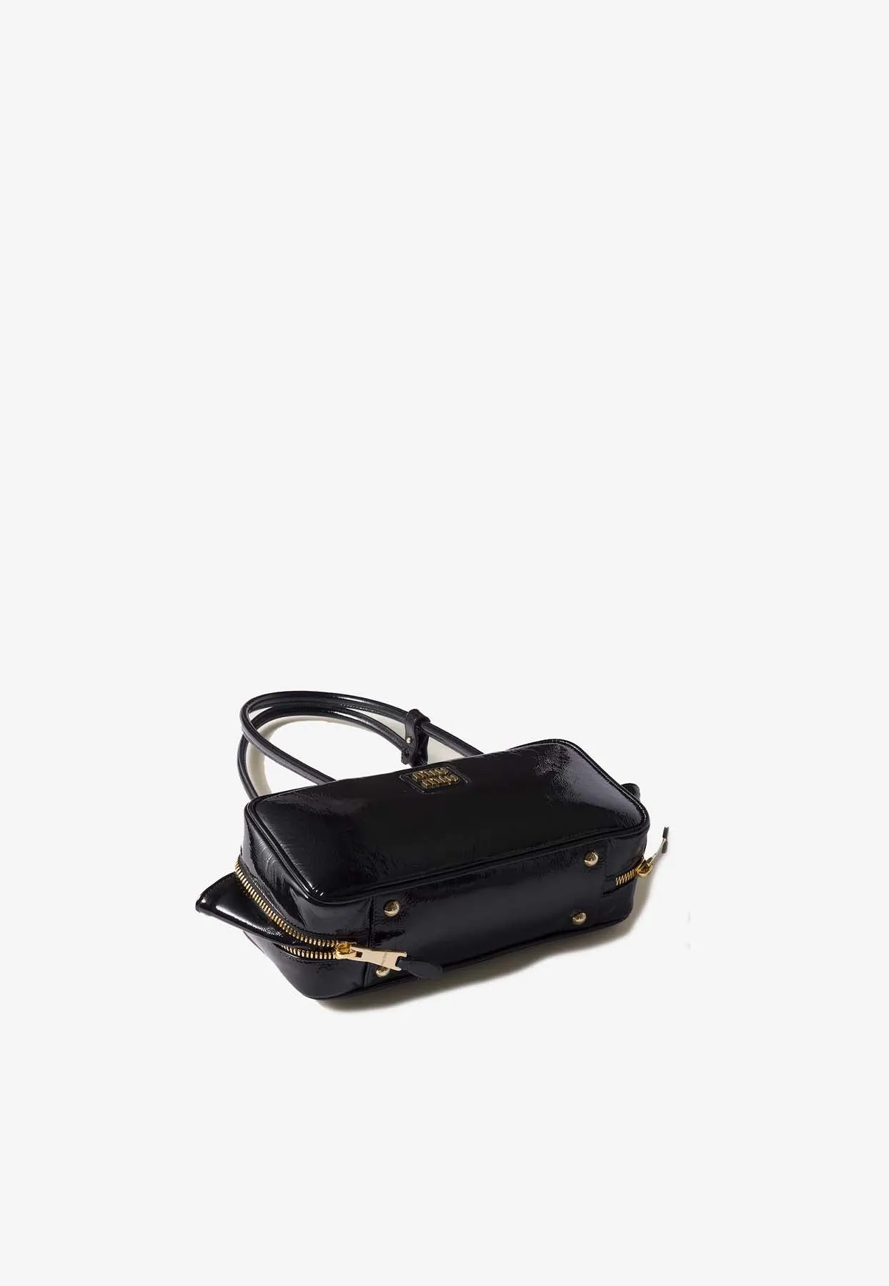 Beau Naplak Patent Leather Shoulder Bag