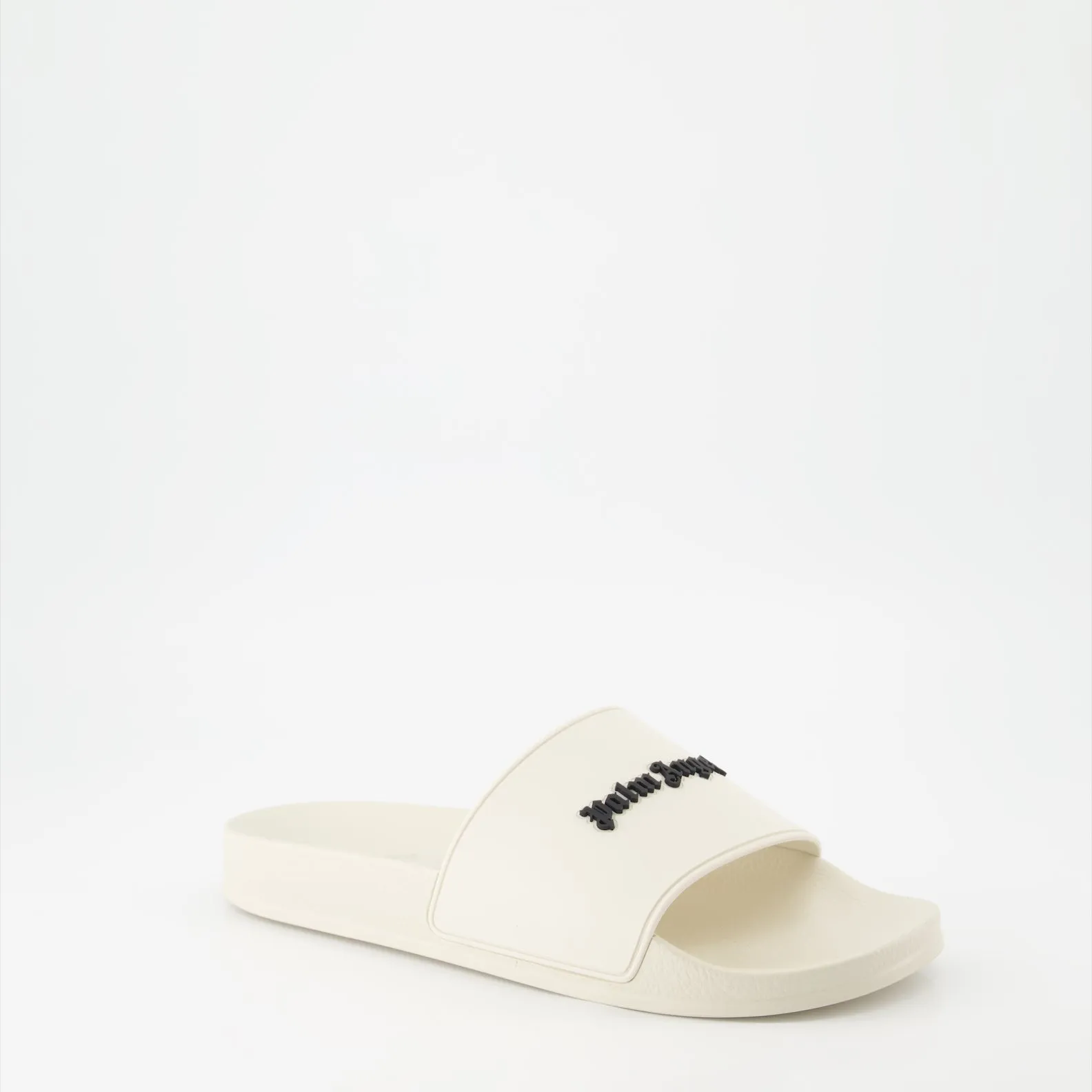 Beige Rubber Logo Slides