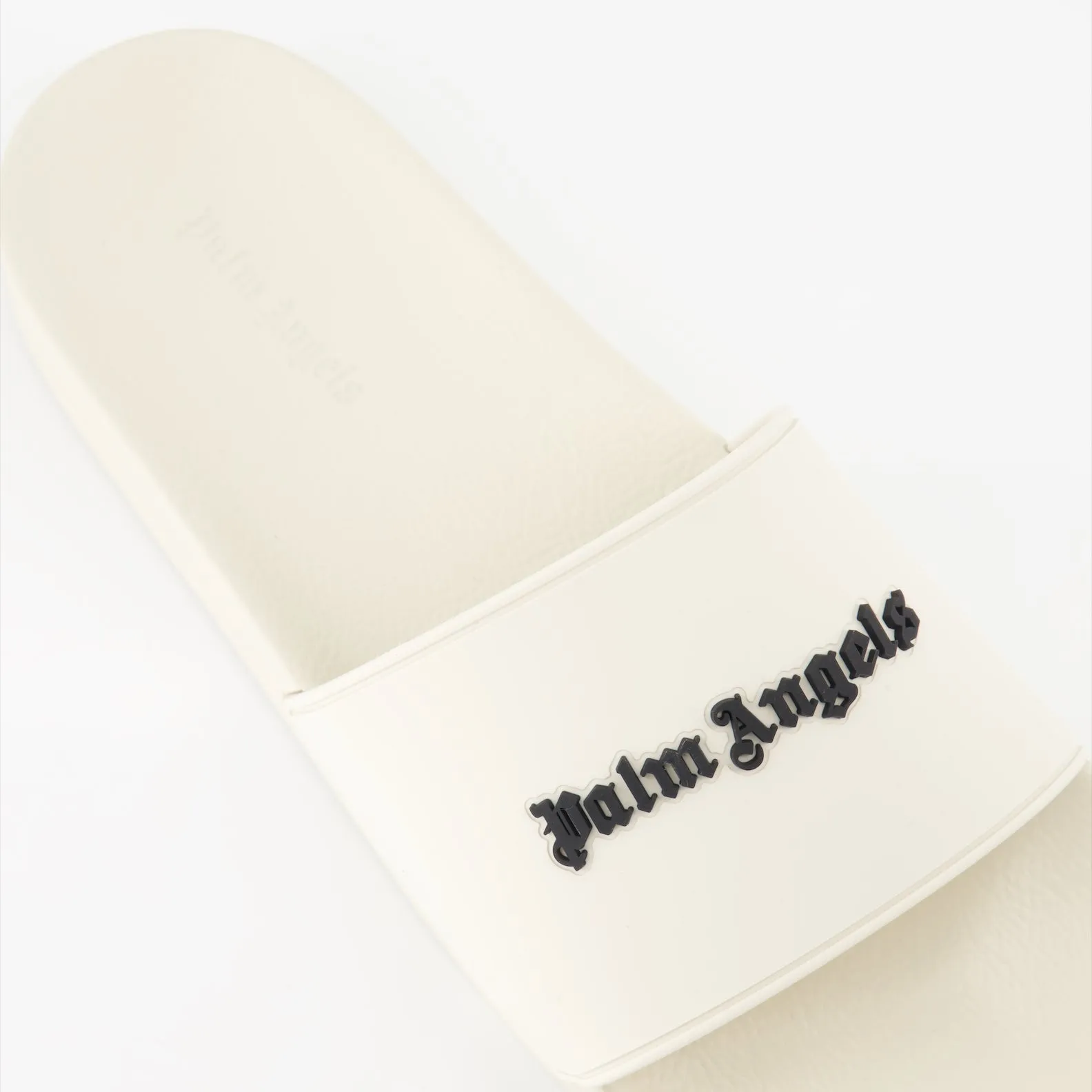 Beige Rubber Logo Slides