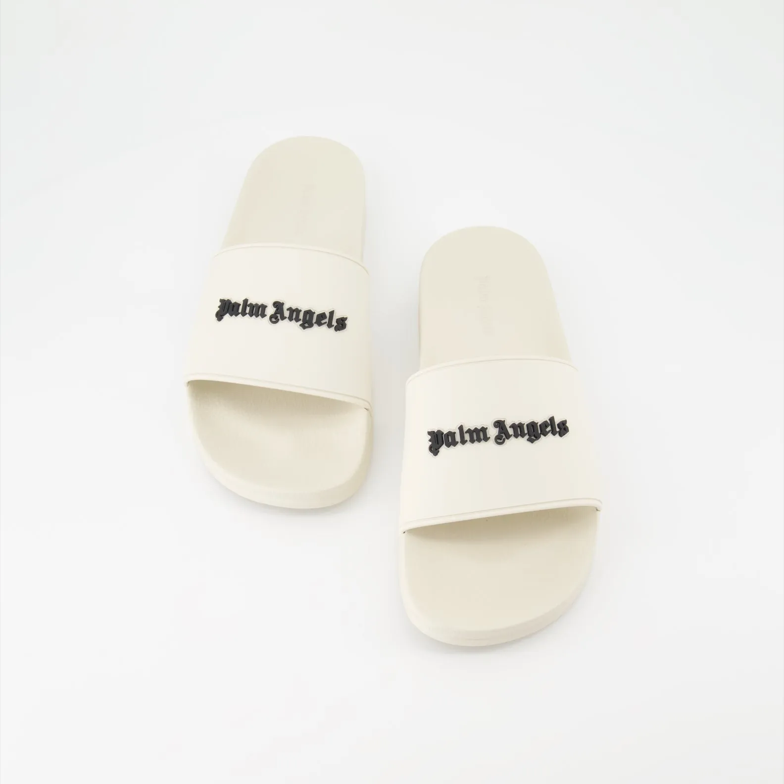 Beige Rubber Logo Slides