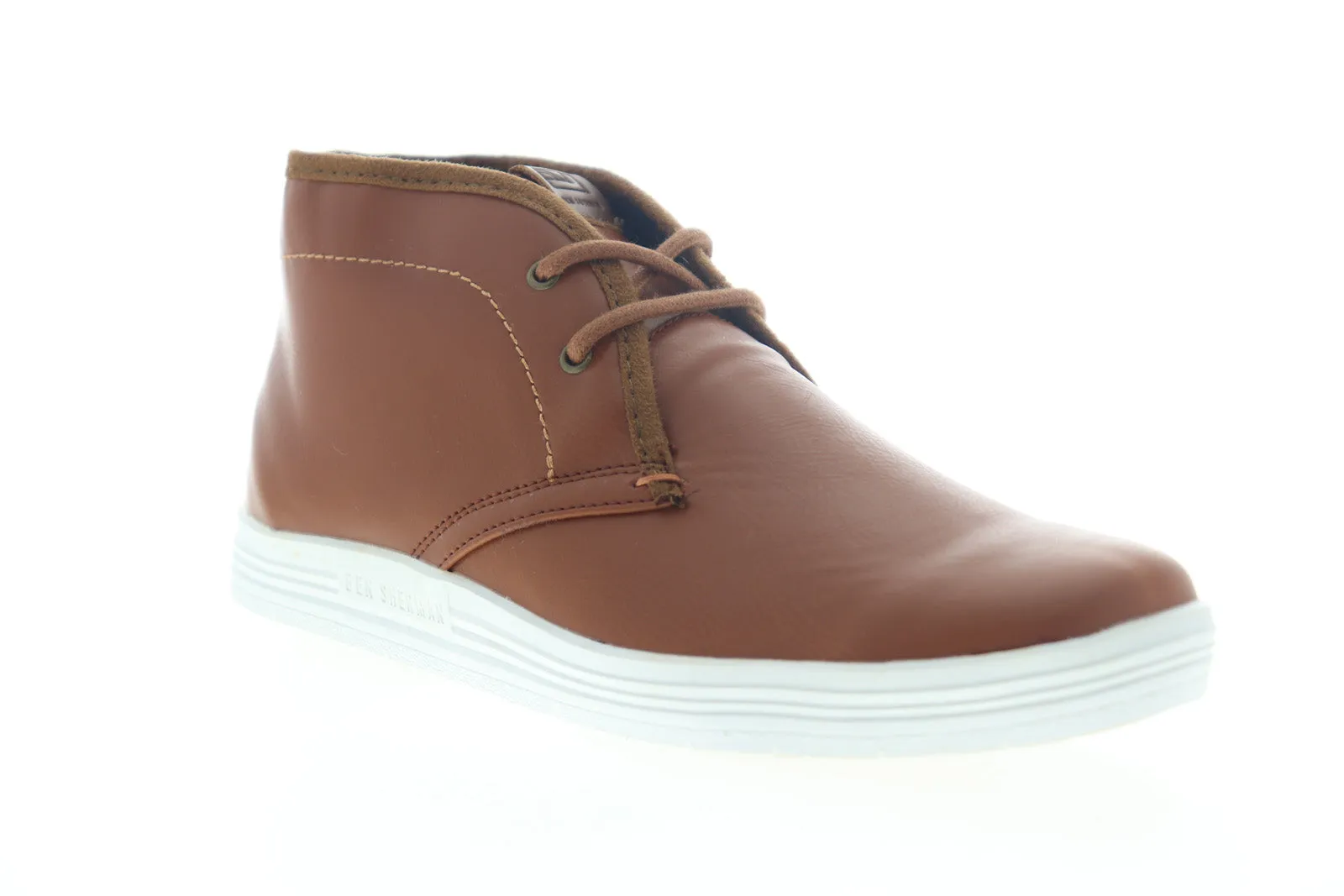 Ben Sherman Men's Tan Brown Chukka Boots - Mid Top Lace Up Chukkas