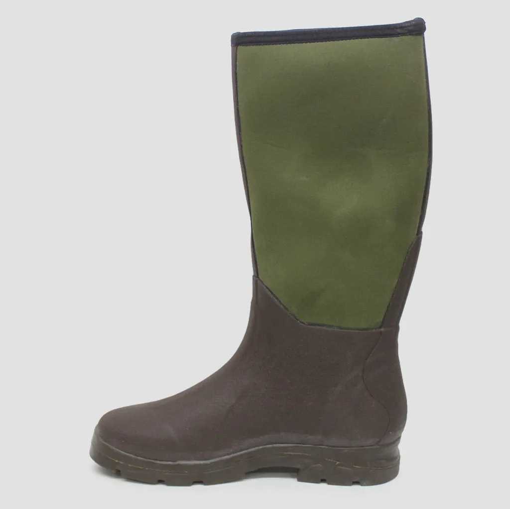 Bison Long Boots Dark Brown Olive - UK 11