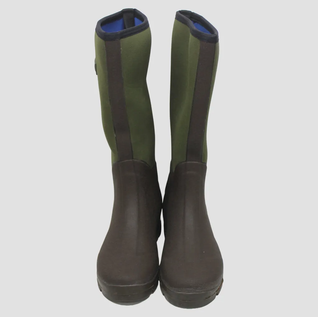 Bison Long Boots Dark Brown Olive - UK 11