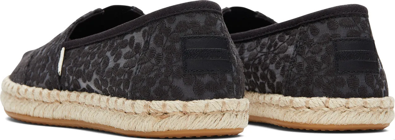 Black Lace Botanical espadrilles