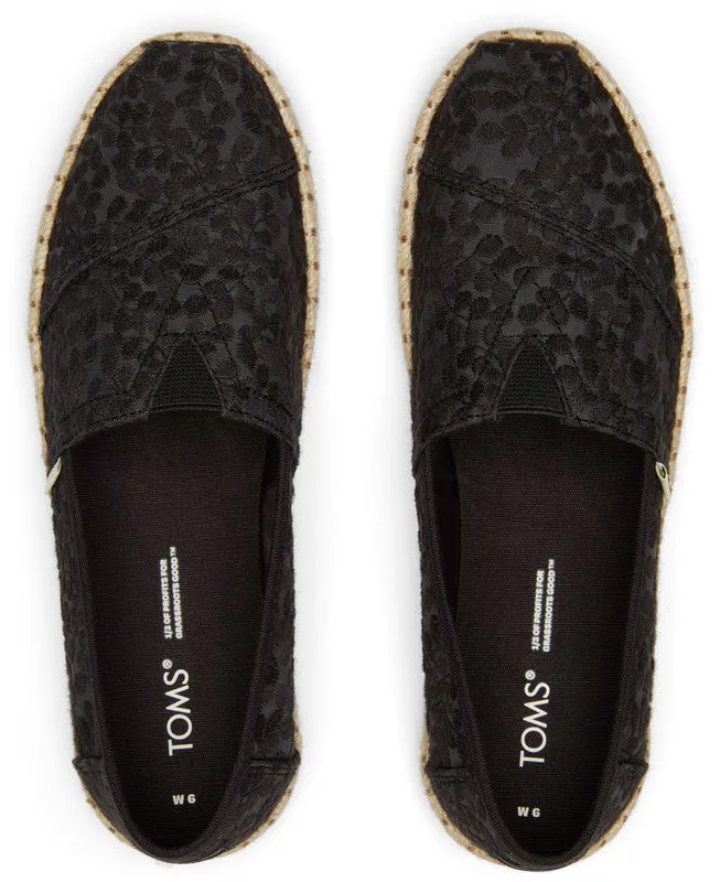 Black Lace Botanical espadrilles