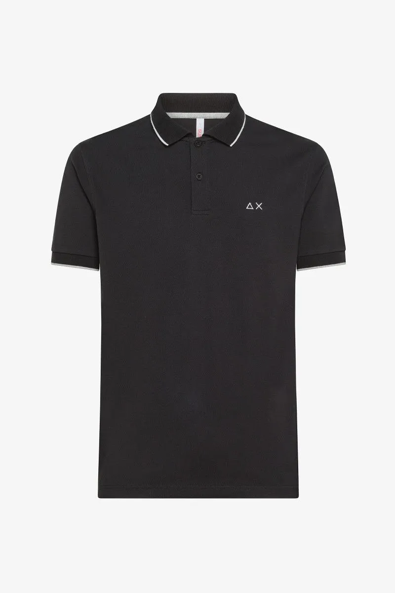 Black men's polo shirt.