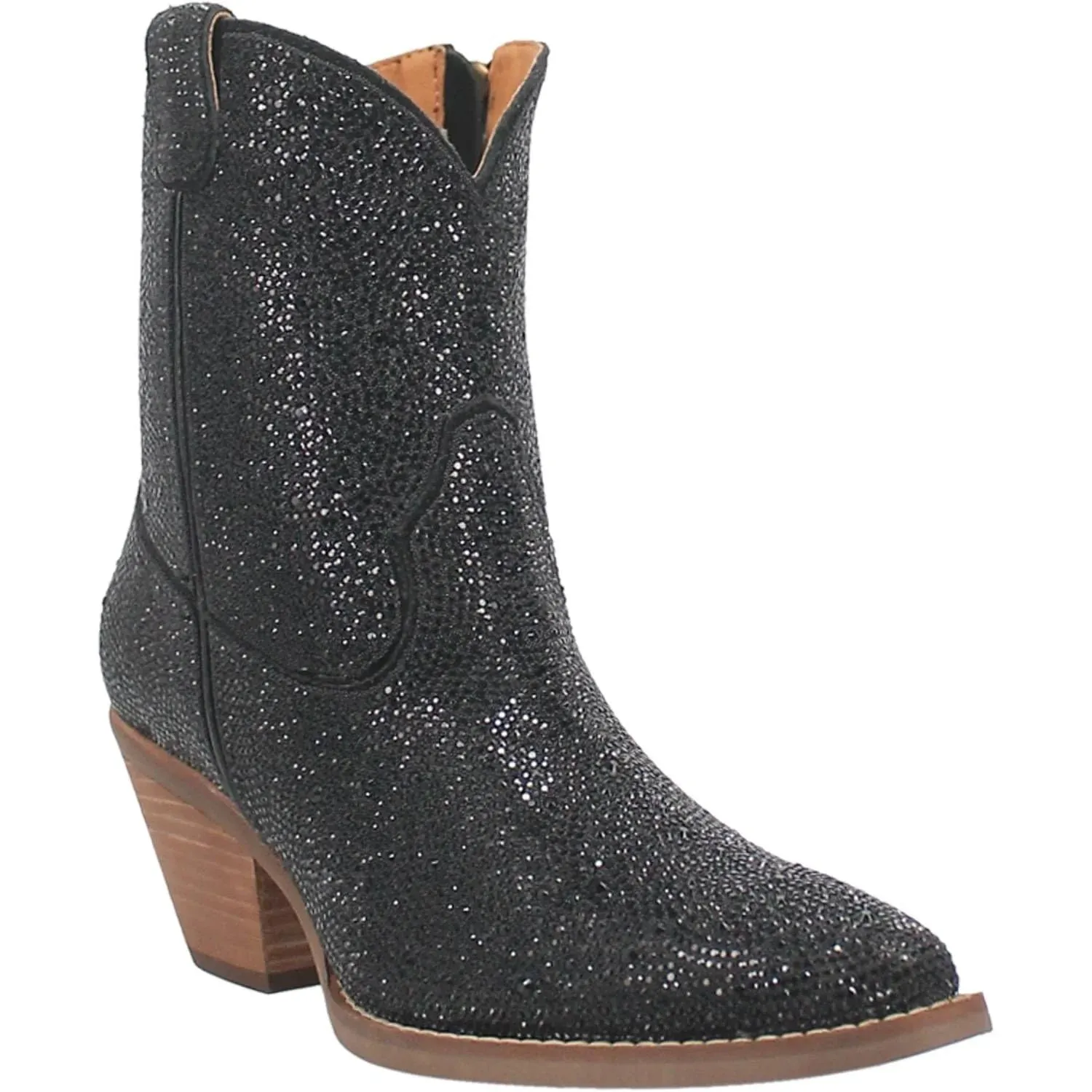 Black rhinestone cowgirl boots