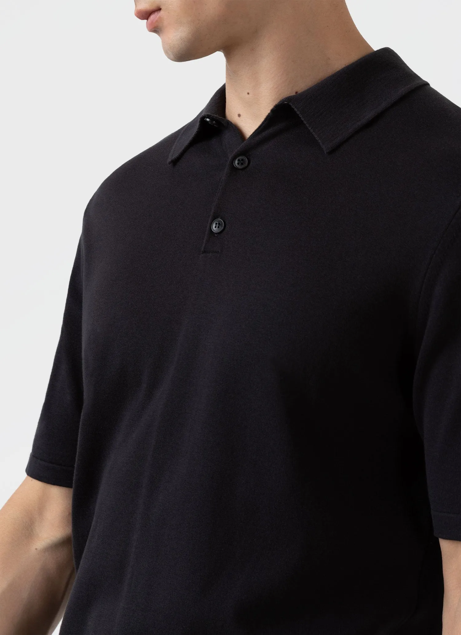 Black Sea Island Cotton Polo Shirt for Men