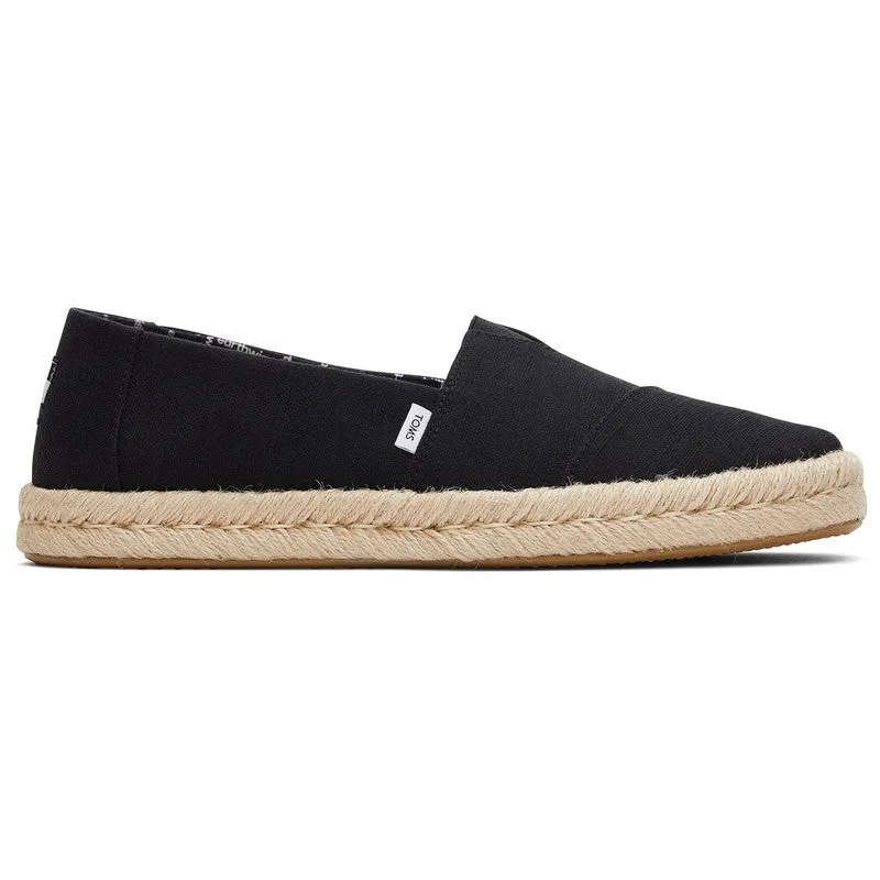 Black Wrap Jute Espadrilles