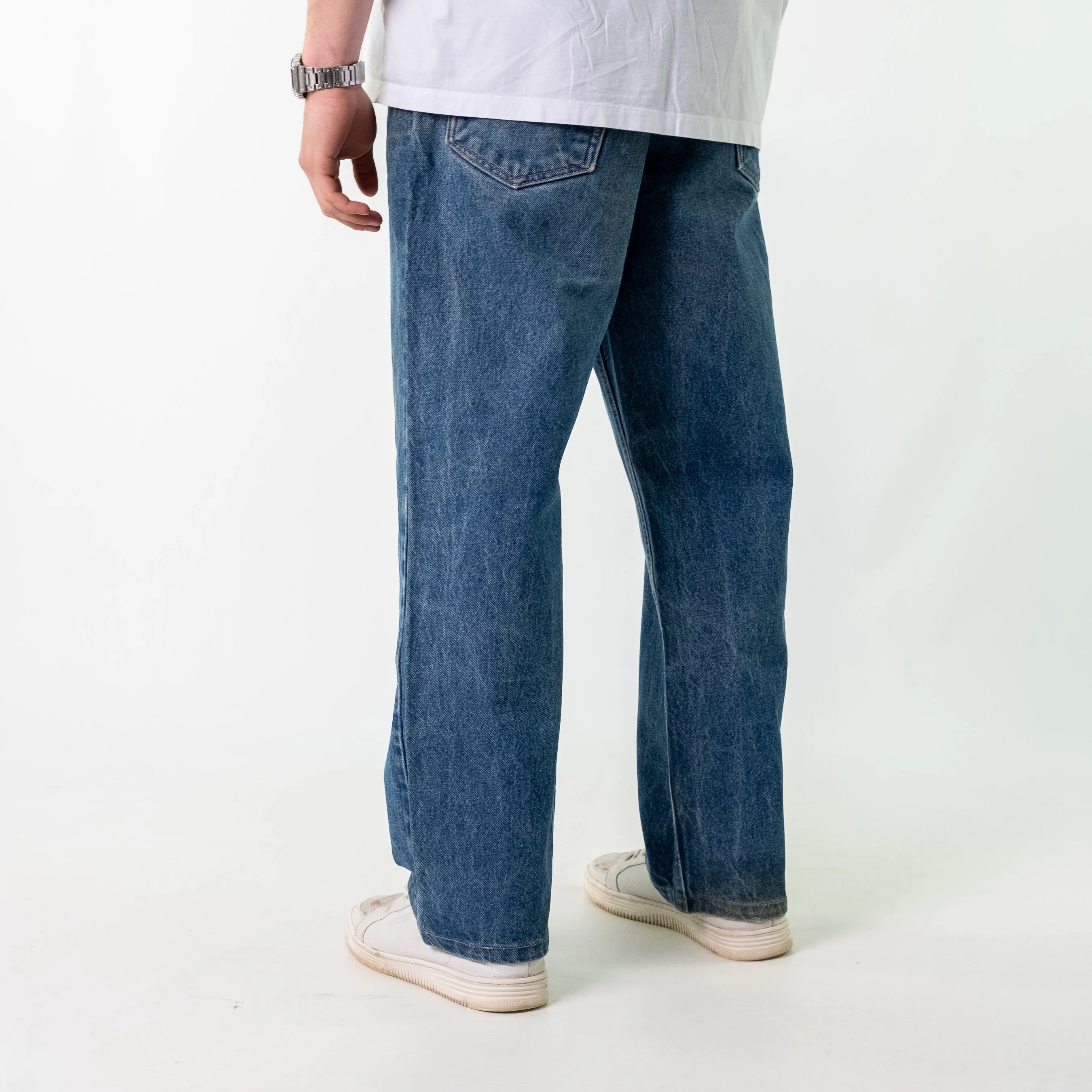 Blue 90s Carhartt Denim Carpenter Jeans Baggy Pants (38x30)