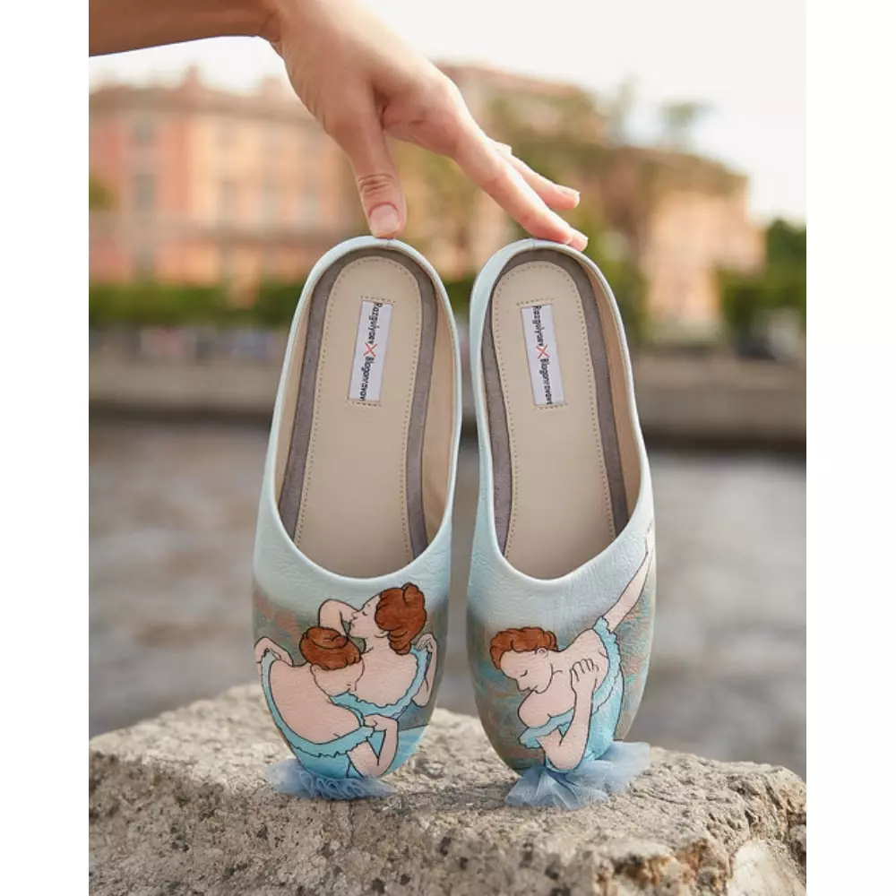 Stylish Blue Dancer Slippers