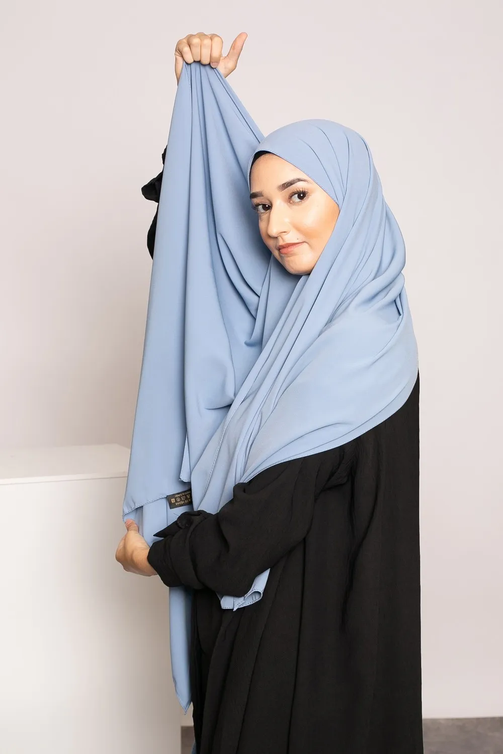 Blue jeans hijab silk medina